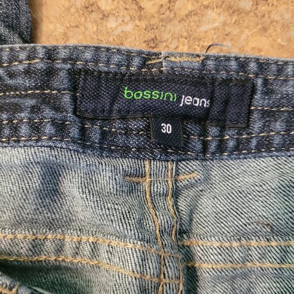 BOSSINI Womens Denim Capri Pants Medium 30" Dark Blue Indigo Straight Leg Jeans - Picture 7 of 9